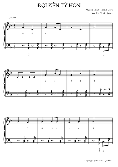 Ð?I KÈN TÝ HON (arr. Le Nhat Quang)