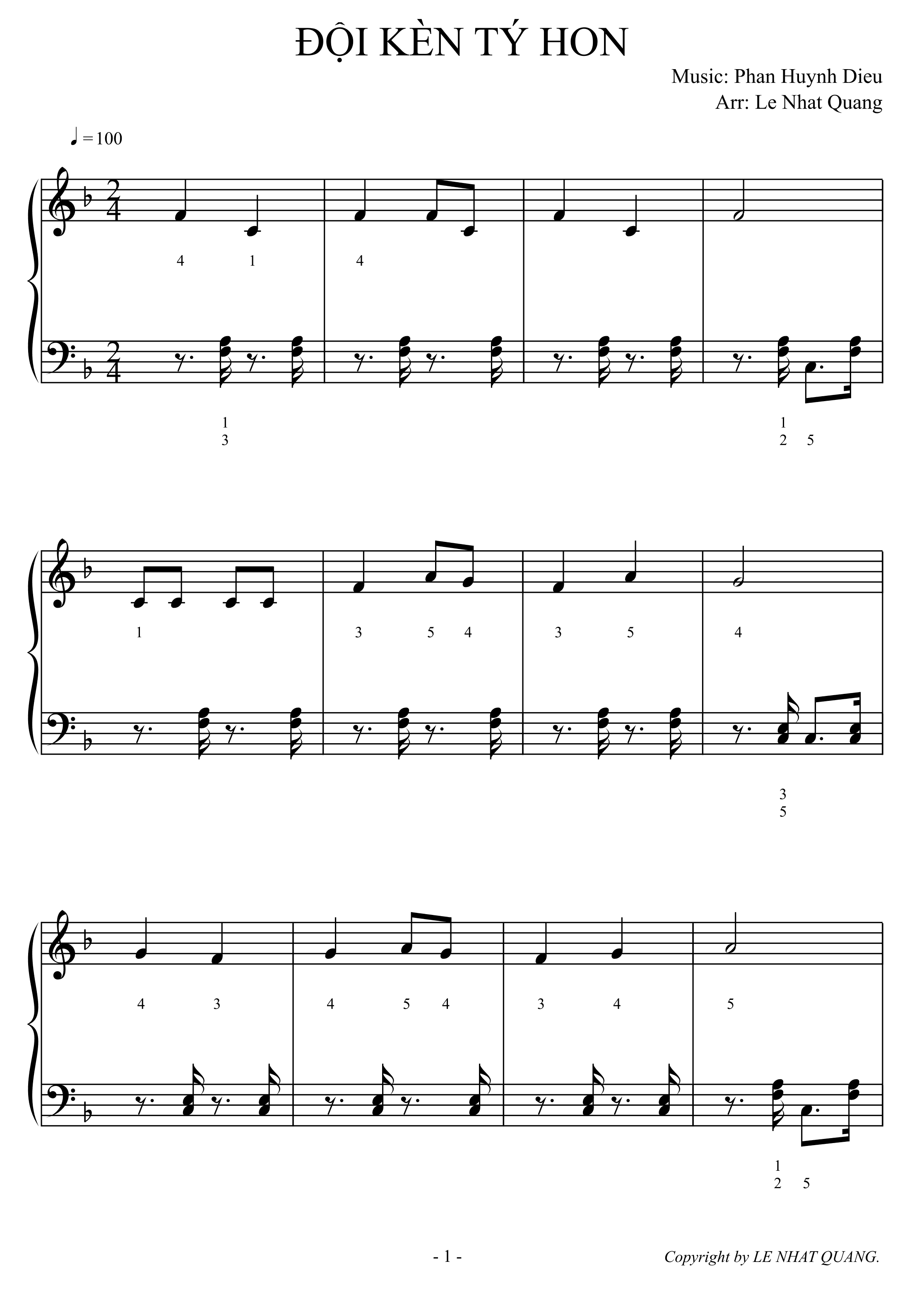 Ð?I KÈN TÝ HON (arr. Le Nhat Quang)