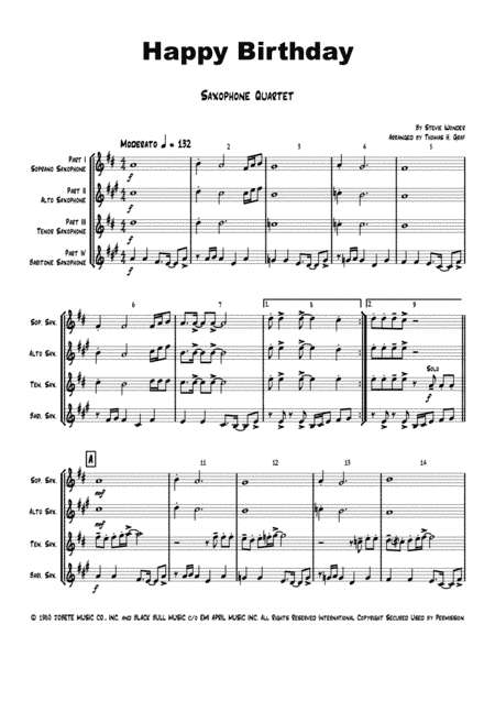 Happy Birthday (arr. Thomas H. Graf)