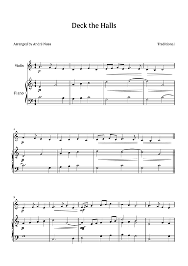 Deck the Halls (arr. André Nusa)