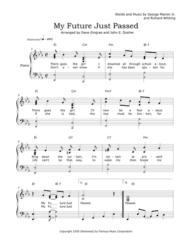 My Future Just Passed (arr. Dave Gingras and John E. Dosher)