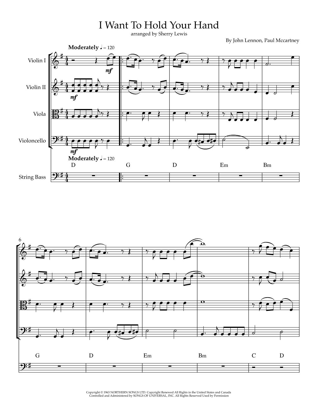I Want To Hold Your Hand (arr. Sherry Lewis)