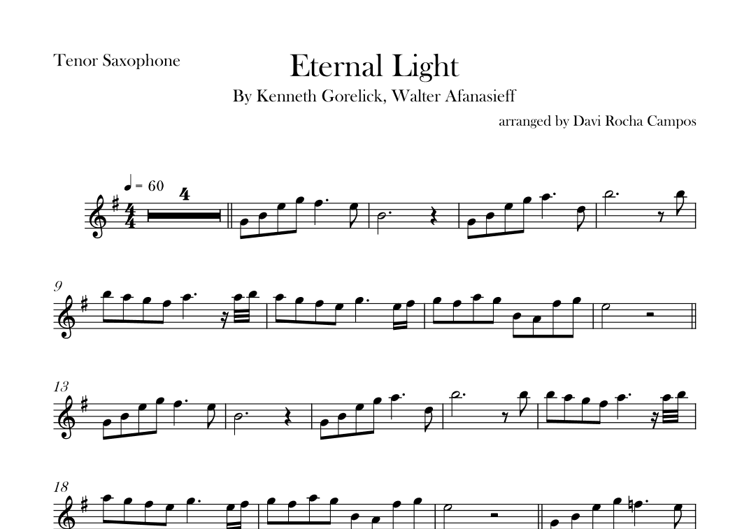 Eternal Light (arr. Davi Rocha Campos)