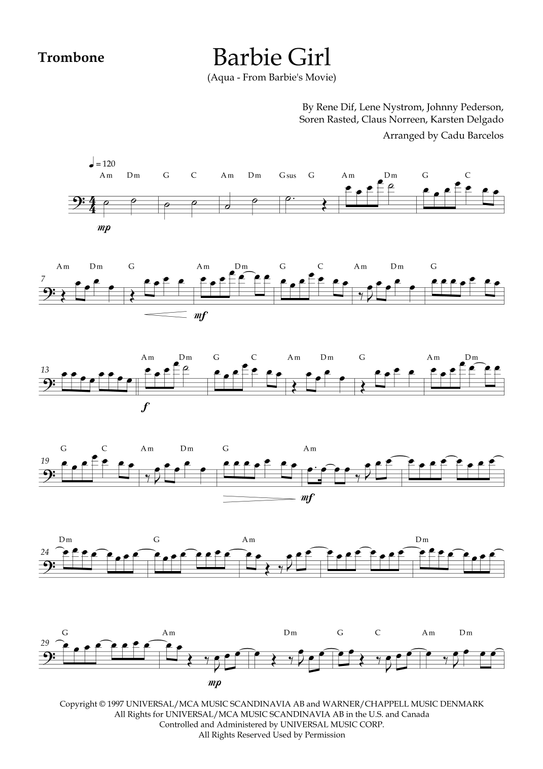 Barbie Girl (arr. Cadu Barcelos)