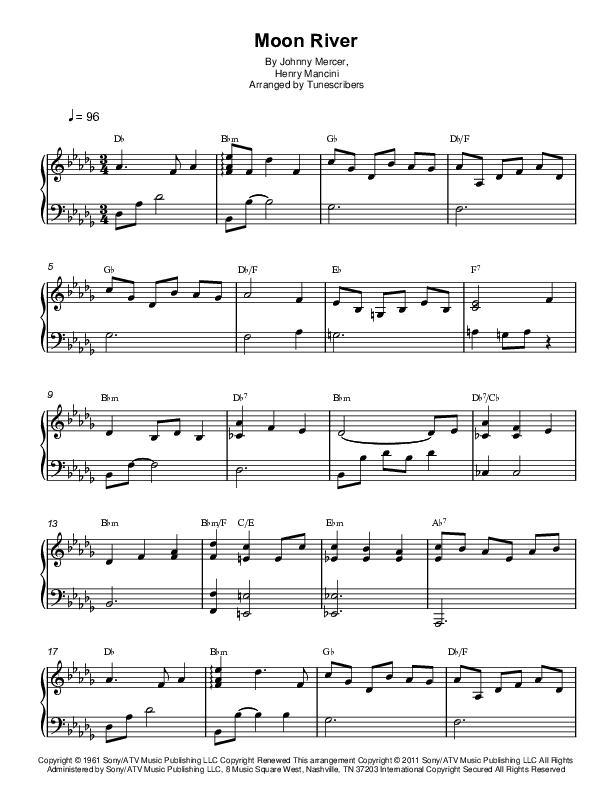 Moon River (arr. Tunescribers)