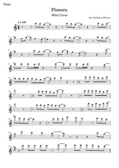 Flowers (arr. Veridiana Oliveira)