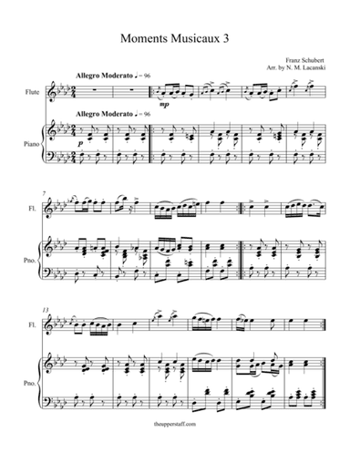 Moments Musicaux 3 (arr. Nick Lacanski)