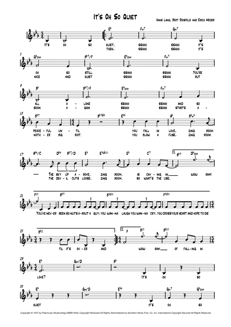 It's Oh So Quiet (und Jetzt Ist Es Still) (arr. Vicky Jacobs)