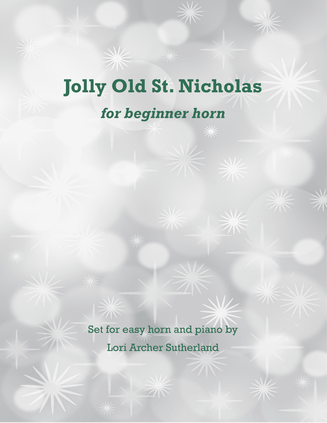 Jolly Old St. Nicholas (arr. Lori Archer Sutherland)