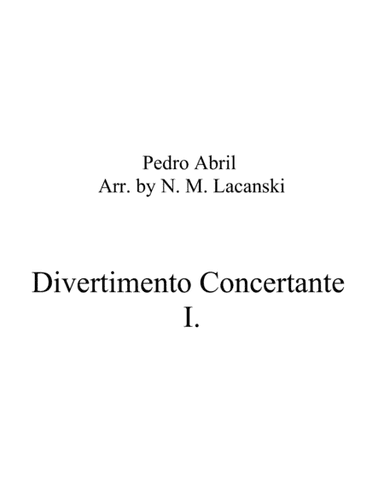 Divertimento Concerntante Movement 1 (arr. Nick Lacanski)
