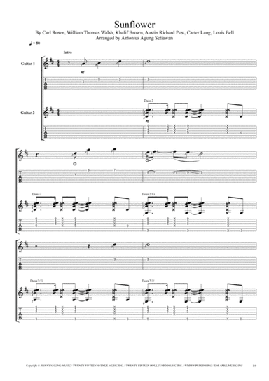 Sunflower (arr. Antonius Agung Setiawan)