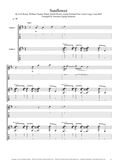 Sunflower (arr. Antonius Agung Setiawan)
