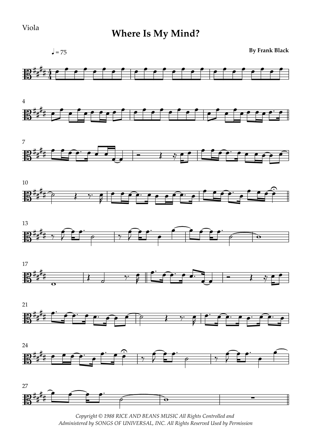 Where Is My Mind? (arr. Wesley S. SIlva)