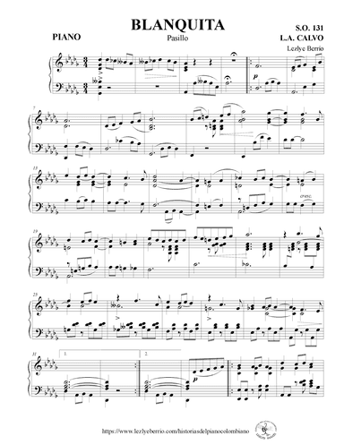 Blanquita (arr. Lezlye Berrío)