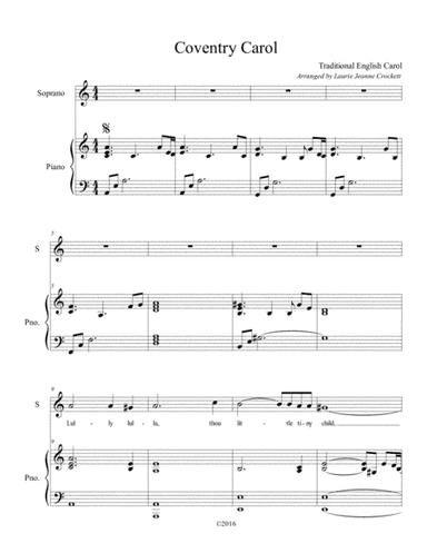 Coventry Carol (arr. Laurie Jeanne Crockett)