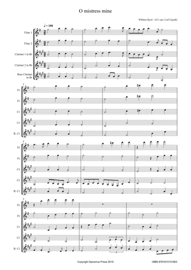O Mistress Mine (arr. Spiramus Press)