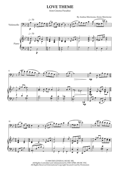 Love Theme (tema D'amore) (arr. Karen Gueiros)