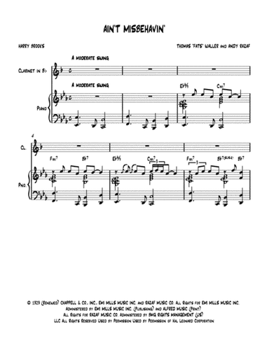 Ain't Misbehavin' (arr. Nick Lacanski)