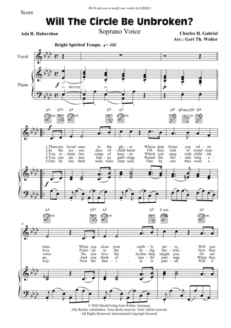 Will The Circle Be Unbroken? (arr. Gert Th. Walter)