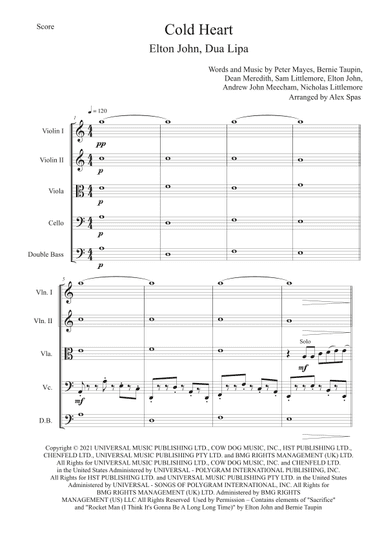 Cold Heart (pnau Remix) (arr. Alex Spas)