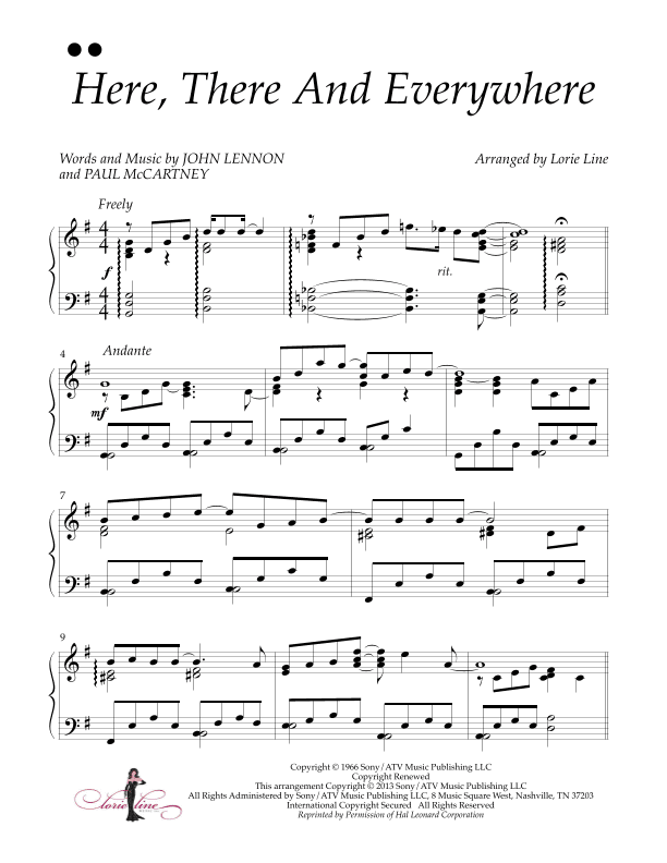 Here, There And Everywhere (arr. Lorie Line)