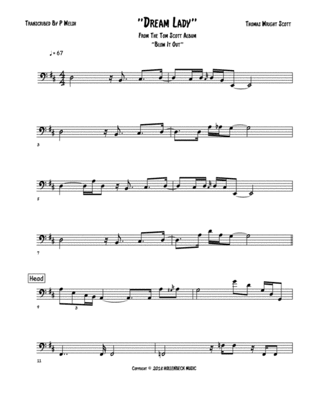 Dream Lady (arr. Accubass)