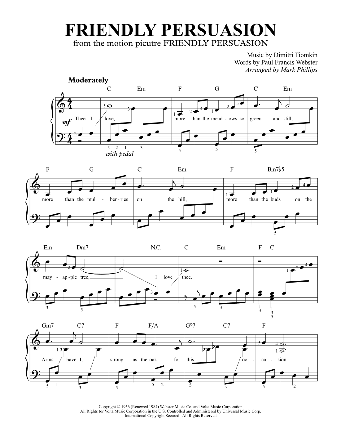Friendly Persuasion (arr. Mark Phillips)