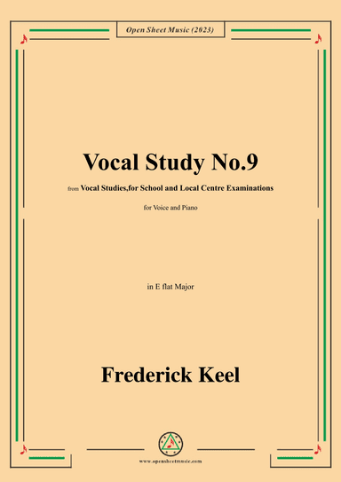 Keel-Vocal Study No.9,in E flat Major (arr. OSM Press)