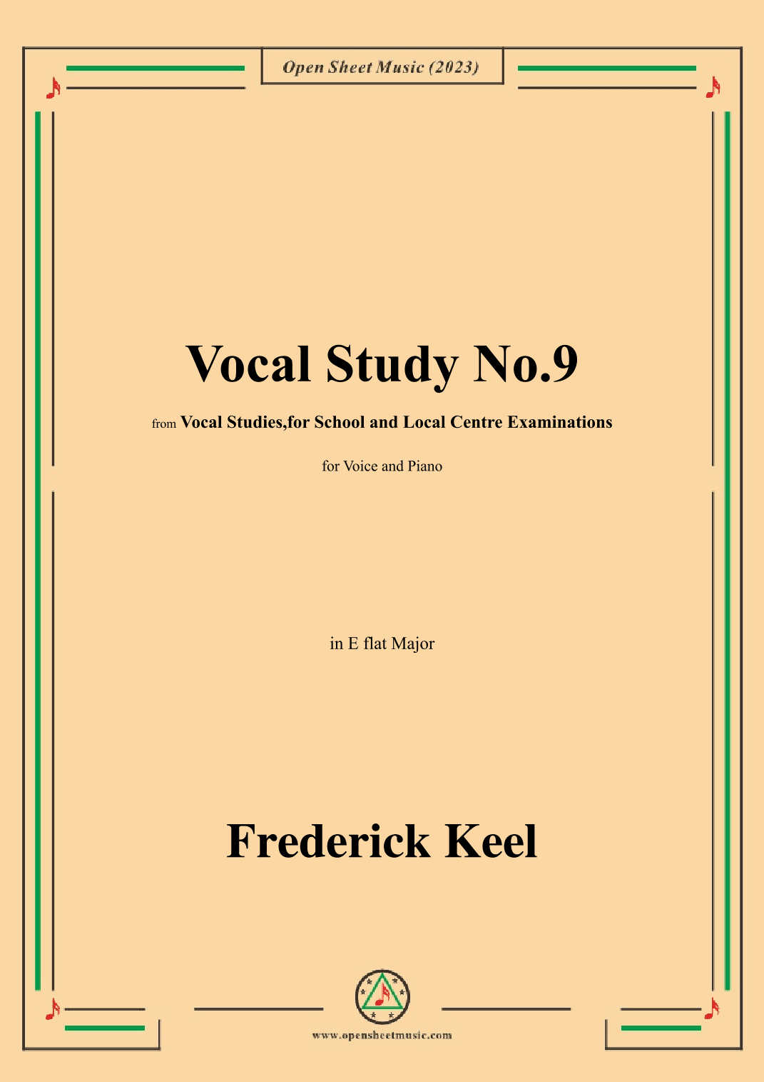 Keel-Vocal Study No.9,in E flat Major (arr. OSM Press)