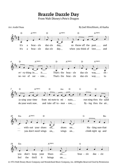 Brazzle Dazzle Day (arr. André Nusa)