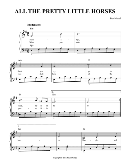 All the Pretty Little Horses (arr. Mark Phillips)