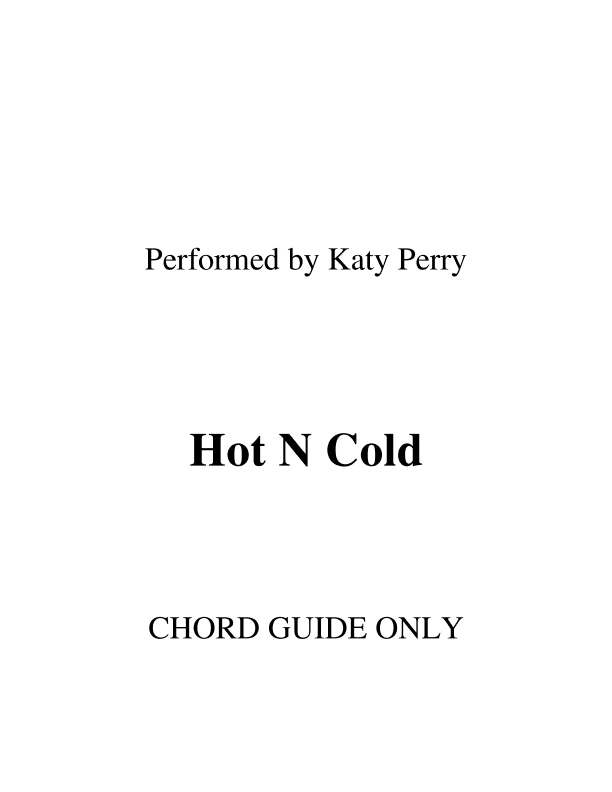 Hot N Cold (arr. RWM)