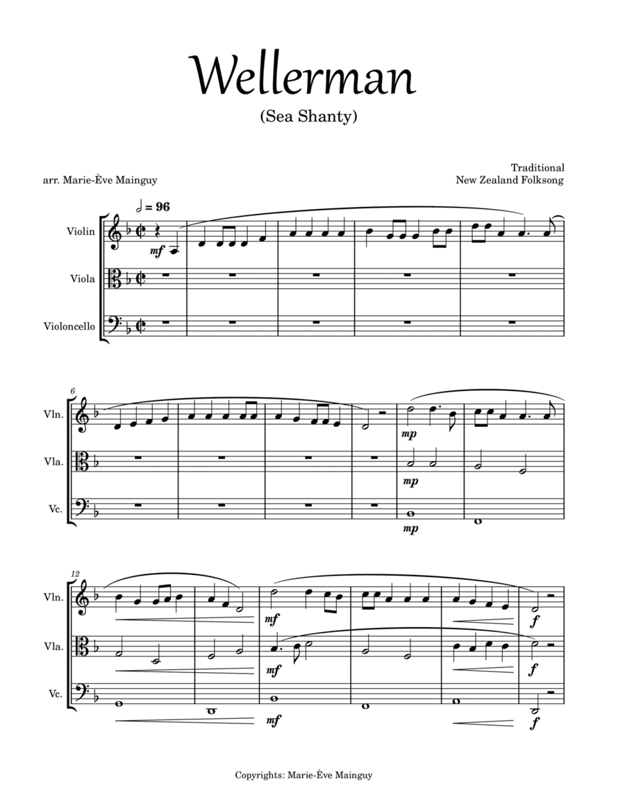 Wellerman (arr. Marie-Ève Mainguy)