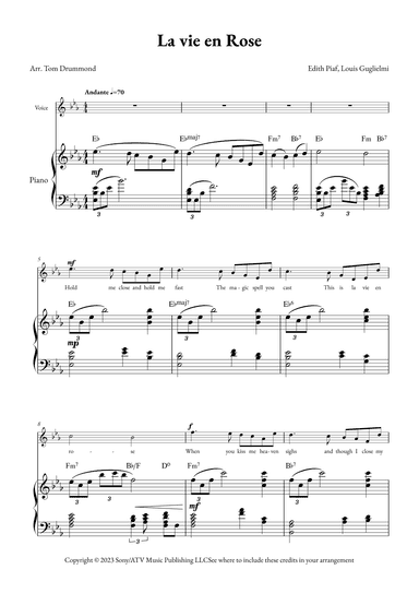 La Vie En Rose (arr. Tom Drummond)