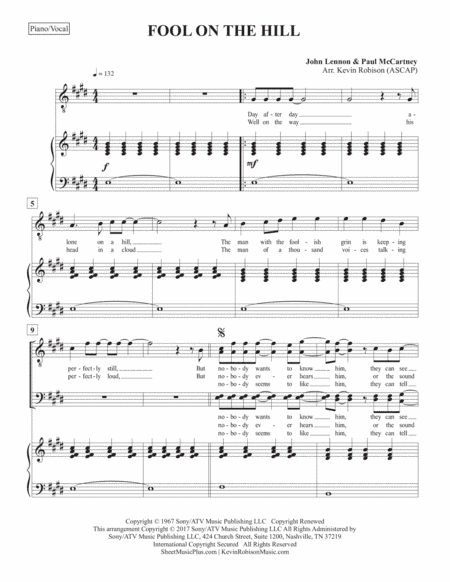 The Fool On The Hill (arr. Kevin Robison)