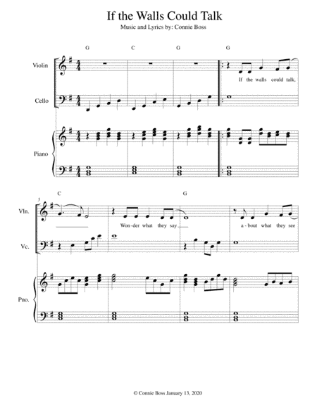 If the Walls Could Talk - strings and piano