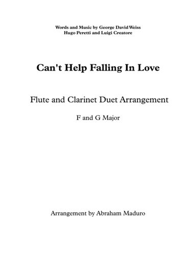 Can't Help Falling In Love (arr. Abraham Maduro)