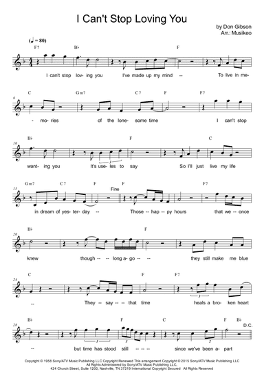 I Can't Stop Loving You (arr. Musikeo)