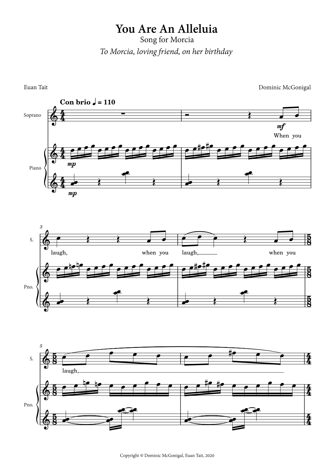 You Are An Alleluia (high voice, piano)