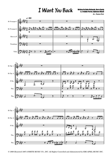 I Want You Back (arr. Reuben Park)