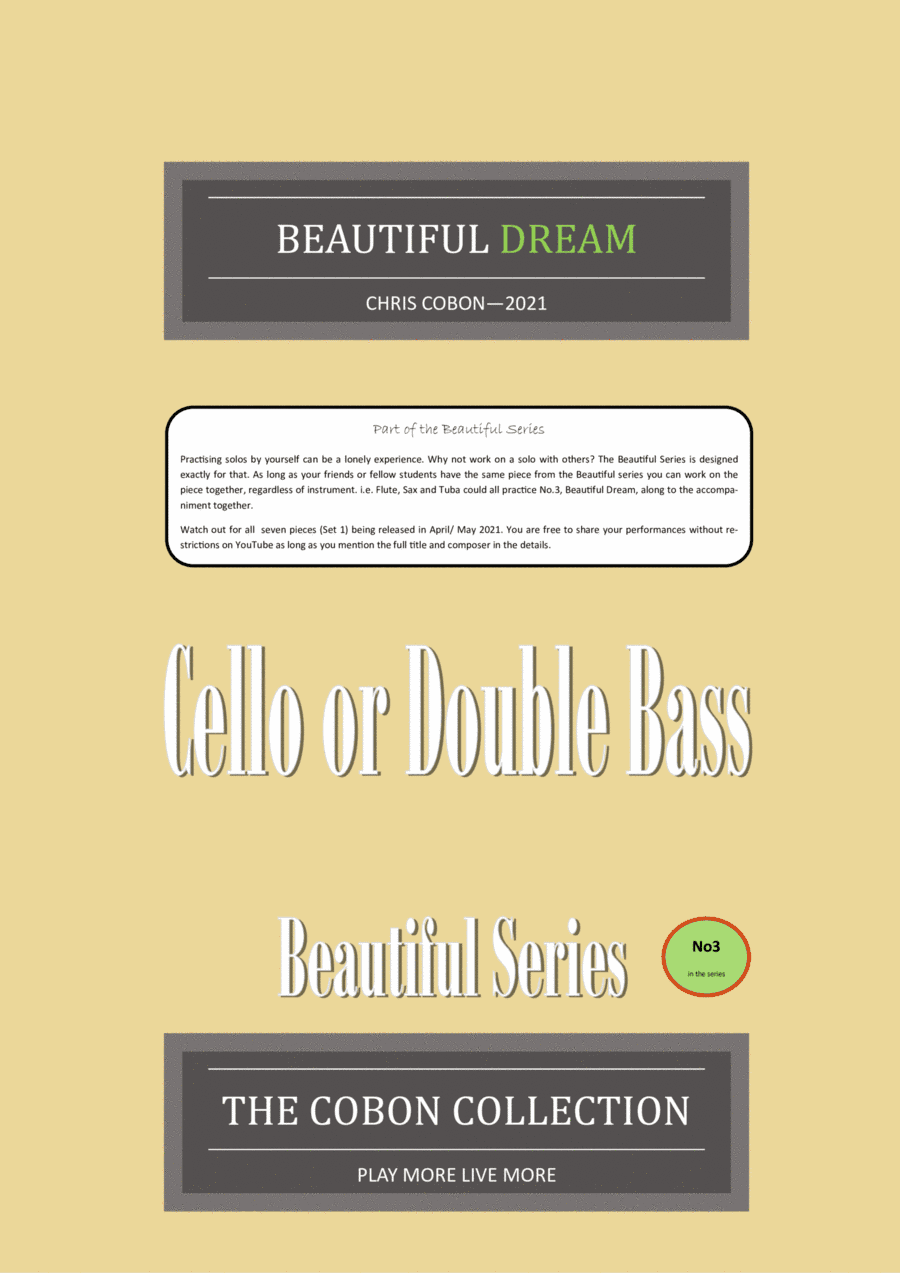 No.3 Beautiful Dream (Cello or Double Bass)