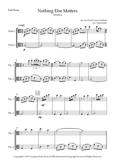 Nothing Else Matters (arr. Fabio Britto)