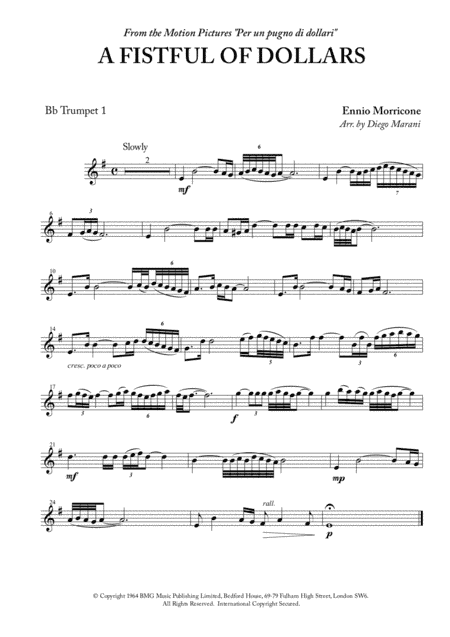 A Fistful Of Dollars (arr. Diego Marani)