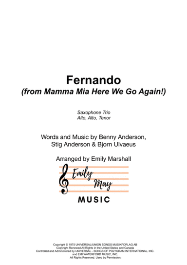 Fernando (arr. Emily Marshall)