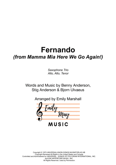 Fernando (arr. Emily Marshall)