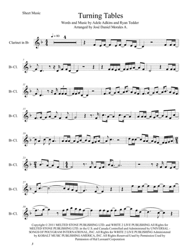 Turning Tables (arr. José Daniel Morales A.)