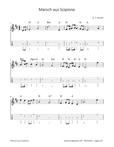 Marsch aus Scipione - G. F. Händel (arr. songbooks.info)