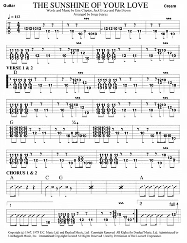 Sunshine Of Your Love (arr. Jorge Juárez)