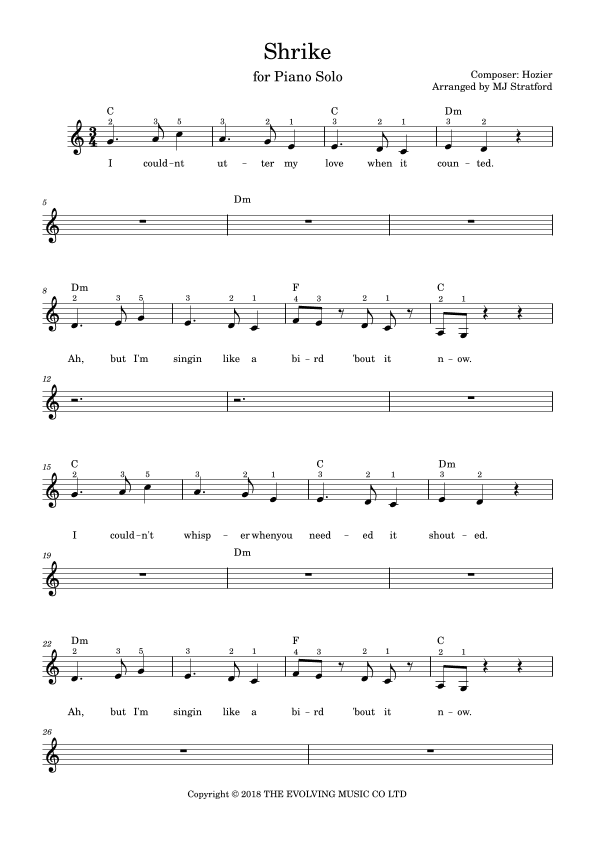 Shrike (arr. Madeline J Stratford)