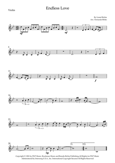 Endless Love (arr. Fernando Britto)